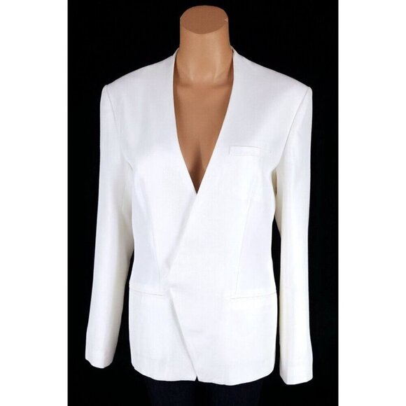 Haider Ackermann Single Breasted Blazer FR 36 US 4 White NWT - Picture 2 of 16